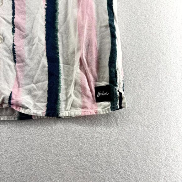 Hollister Light‎ Pink, White Short Sleeved Button Down Mens Size XS - Picture 8 of 12